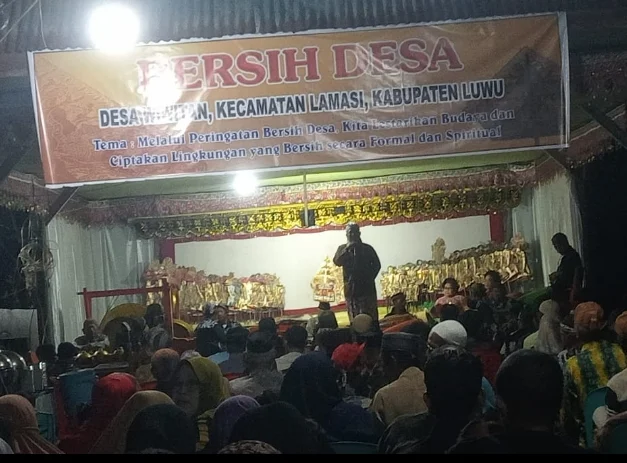 Kegiatan Bersih Desa Dengan Kesenian Budaya Di Desa Wiwitan Kec. Lamasi Kab. Luwu
